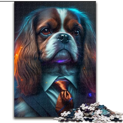 1000-teiliges Puzzle für Erwachsene, Boss-Hund, aus Holz, für Teenager ab 14 Jahren, Heimdekoration, 50x75cm, pädagogisches und unterhaltsames Indoor-Spiel für die Heimdekoration von LiJianXXE