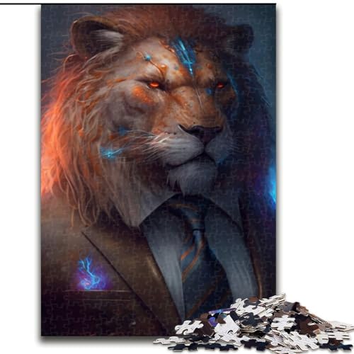 1000-teiliges Puzzle für Erwachsene, Boss-Löwe, aus Holz, Kinder ab 14 Jahren, 50x75cm, anspruchsvolles Denkspiel – entspannendes Spielzeug für Teenager 1000-teiliges Puzzle für Erwachsene, Boss-Löwe, aus Holz, Kinder ab 14 Jahren, 50x75cm, anspruchsvolles Denkspiel – entspannendes Spielzeug für Teenager von LiJianXXE