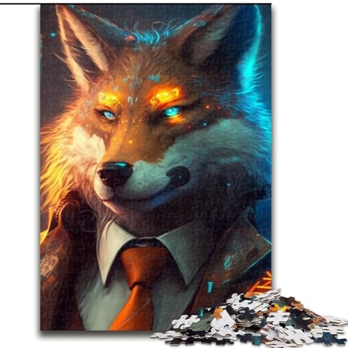 1000-teiliges Puzzle für Erwachsene, Boss Wolf, aus Holz, Kinder ab 14 Jahren, 50x75cm, anspruchsvolles Denkspiel – entspannendes Spielzeug für Teenager von LiJianXXE
