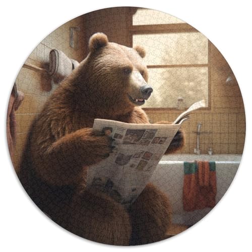 1000-teiliges Puzzle für Erwachsene, Braunbär, 1000-teiliges rundes Puzzle für Erwachsene, Lernspielzeug für Jugendliche, Heimbüro-Dekor, 67,5 x 67,5 cm 1000-teiliges Puzzle für Erwachsene, Braunbär, 1000-teiliges rundes Puzzle für Erwachsene, Lernspielzeug für Jugendliche, Heimbüro-Dekor, 67,5 x 67,5 cm von LiJianXXE