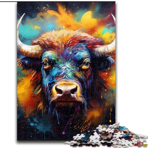 1000-teiliges Puzzle für Erwachsene, Büffel, aus Holz, für Teenager ab 14 Jahren, Heimdekoration, 50x75cm, pädagogisches und unterhaltsames Indoor-Spiel für die Heimdekoration 1000-teiliges Puzzle für Erwachsene, Büffel, aus Holz, für Teenager ab 14 Jahren, Heimdekoration, 50x75cm, pädagogisches und unterhaltsames Indoor-Spiel für die Heimdekoration von LiJianXXE