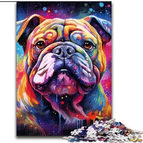 1000-teiliges Puzzle für Erwachsene, Bulldogge, aus Holz, lustiges Geschenk und Beschäftigung für zu Hause, 50x75cm, Denkspiel für Teenager 1000-teiliges Puzzle für Erwachsene, Bulldogge, aus Holz, lustiges Geschenk und Beschäftigung für zu Hause, 50x75cm, Denkspiel für Teenager von LiJianXXE