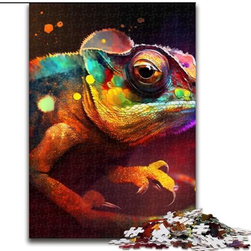 1000-teiliges Puzzle für Erwachsene, Chamäleon, aus Holz, hochschwieriges Denkspiel für Teenager, 50x75cm, Geburtstagsfeier für Männer und Frauen 1000-teiliges Puzzle für Erwachsene, Chamäleon, aus Holz, hochschwieriges Denkspiel für Teenager, 50x75cm, Geburtstagsfeier für Männer und Frauen von LiJianXXE