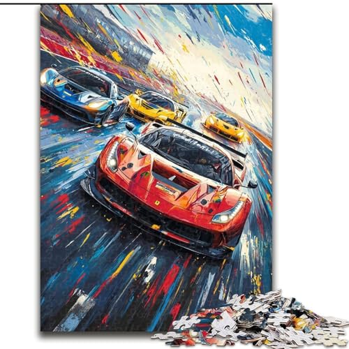 1000-teiliges Puzzle für Erwachsene, Cooler Sportwagen, Spielzeug, Lernspiele, Stressabbau, Eltern-Kind-Interaktion (Größe 50x75cm) von LiJianXXE