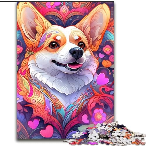 1000-teiliges Puzzle für Erwachsene, Corgi, aus Holz, für Teenager ab 14 Jahren, Heimdekoration, 50x75cm, pädagogisches und unterhaltsames Indoor-Spiel für die Heimdekoration 1000-teiliges Puzzle für Erwachsene, Corgi, aus Holz, für Teenager ab 14 Jahren, Heimdekoration, 50x75cm, pädagogisches und unterhaltsames Indoor-Spiel für die Heimdekoration von LiJianXXE