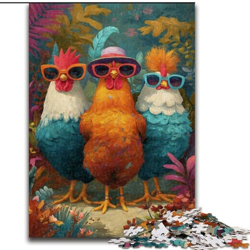 1000-teiliges Puzzle für Erwachsene, DREI Schwänze, Spielzeug, Lernspiele, Stressabbau, Eltern-Kind-Interaktion (Größe 50x75cm) von LiJianXXE