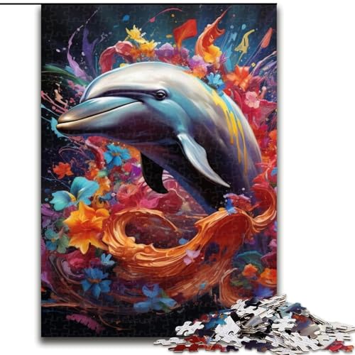 1000-teiliges Puzzle für Erwachsene, Delfin, aus Holz, hochschwieriges Denkspiel für Teenager, 50x75cm, Geburtstagsfeier für Männer und Frauen 1000-teiliges Puzzle für Erwachsene, Delfin, aus Holz, hochschwieriges Denkspiel für Teenager, 50x75cm, Geburtstagsfeier für Männer und Frauen von LiJianXXE