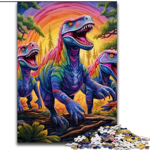 1000-teiliges Puzzle für Erwachsene, Dinosaurier-Welt-Puzzle aus Holz, anspruchsvolles Denkspiel für Teenager, unterhaltsames interaktives Spiel für die ganze Familie, 1000 Teile(50x75cm) von LiJianXXE