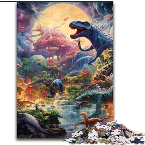 1000-teiliges Puzzle für Erwachsene, Dinosaurierwelt-Puzzle aus Holz, anspruchsvolles Denkspiel für Teenager, perfekt als Heimdekoration oder Geschenk, 1000 Teile(50x75cm) von LiJianXXE