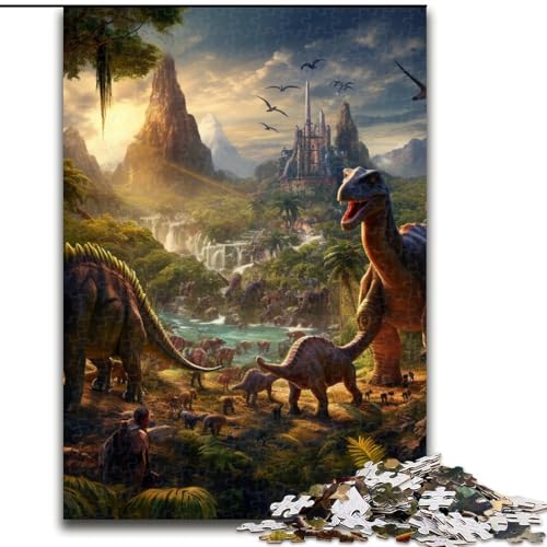 1000-teiliges Puzzle für Erwachsene, Dinosaurierwelt-Puzzle aus Holz, anspruchsvolles Denkspiel für Teenager, perfekt als Heimdekoration oder Geschenk, 1000 Teile(50x75cm) von LiJianXXE