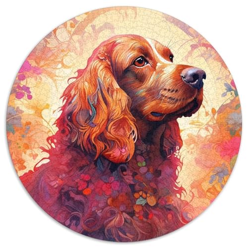 1000-teiliges Puzzle für Erwachsene, Englischer Cocker Spaniel, 1000-teiliges rundes Puzzle für Erwachsene, Lernspielzeug für Teenager, Heimbüro-Dekor, 67,5 x 67,5 cm 1000-teiliges Puzzle für Erwachsene, Englischer Cocker Spaniel, 1000-teiliges rundes Puzzle für Erwachsene, Lernspielzeug für Teenager, Heimbüro-Dekor, 67,5 x 67,5 cm von LiJianXXE
