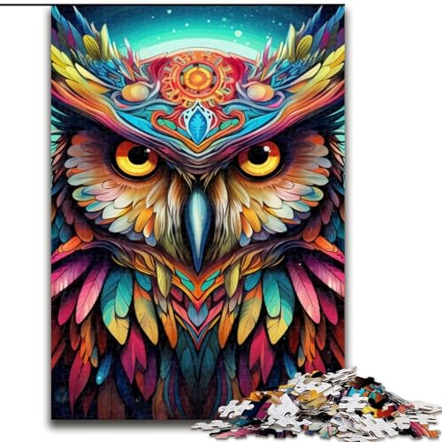 1000-teiliges Puzzle für Erwachsene, Eule aus Holz, anspruchsvolles Denkspiel für Teenager, 50x75cm, für Feiertage, Geburtstage und Familienspieleabende 1000-teiliges Puzzle für Erwachsene, Eule aus Holz, anspruchsvolles Denkspiel für Teenager, 50x75cm, für Feiertage, Geburtstage und Familienspieleabende von LiJianXXE