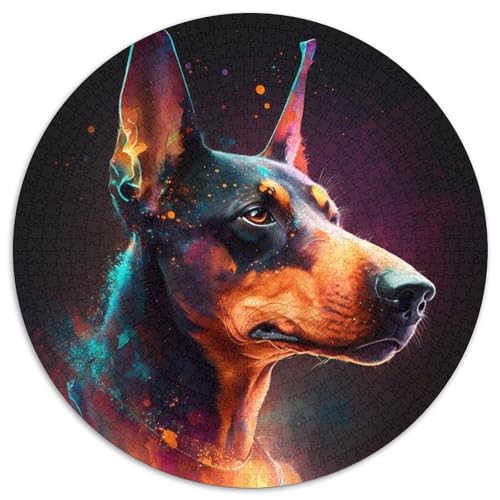 1000-teiliges Puzzle für Erwachsene, Fantasy-Dobermann-Pinscher-Puzzles für Erwachsene, Denkspiel für Teenager, 67,5 x 67,5 cm 1000-teiliges Puzzle für Erwachsene, Fantasy-Dobermann-Pinscher-Puzzles für Erwachsene, Denkspiel für Teenager, 67,5 x 67,5 cm von LiJianXXE
