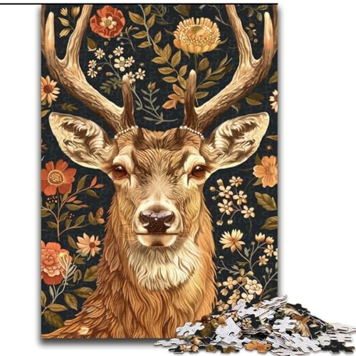 1000-teiliges Puzzle für Erwachsene, Fantasy-Hirsch, Spielzeug, Lernspiele, Stressabbau, Eltern-Kind-Interaktion (Größe 26x38cm) von LiJianXXE