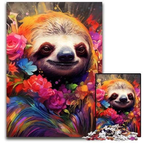 1000-teiliges Puzzle für Erwachsene, Faultier-Puzzles für Erwachsene, Eltern, Partner, Freunde – ab 14 Jahren, 26x38cm/10,23x14,96 Zoll 1000-teiliges Puzzle für Erwachsene, Faultier-Puzzles für Erwachsene, Eltern, Partner, Freunde – ab 14 Jahren, 26x38cm/10,23x14,96 Zoll von LiJianXXE