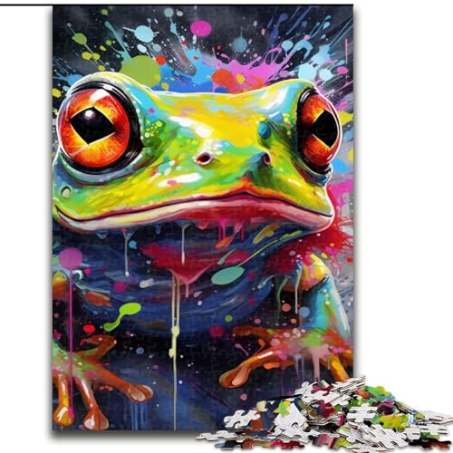1000-teiliges Puzzle für Erwachsene, Frosch, aus Holz, Kinder ab 14 Jahren, 50x75cm, anspruchsvolles Denkspiel – entspannendes Spielzeug für Teenager 1000-teiliges Puzzle für Erwachsene, Frosch, aus Holz, Kinder ab 14 Jahren, 50x75cm, anspruchsvolles Denkspiel – entspannendes Spielzeug für Teenager von LiJianXXE