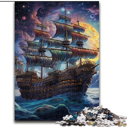 1000-teiliges Puzzle für Erwachsene, Galaxie-Piratenschiff, aus Holz, Kinder ab 14 Jahren, 50x75cm, anspruchsvolles Denkspiel – entspannendes Spielzeug für Teenager 1000-teiliges Puzzle für Erwachsene, Galaxie-Piratenschiff, aus Holz, Kinder ab 14 Jahren, 50x75cm, anspruchsvolles Denkspiel – entspannendes Spielzeug für Teenager von LiJianXXE