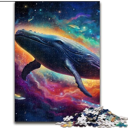 1000-teiliges Puzzle für Erwachsene, Galaxien, Blauwale, Puzzle aus Holz, anspruchsvolles Denkspiel für Teenager, perfekt als Heimdekoration oder Geschenk, 1000 Teile(50x75cm) von LiJianXXE