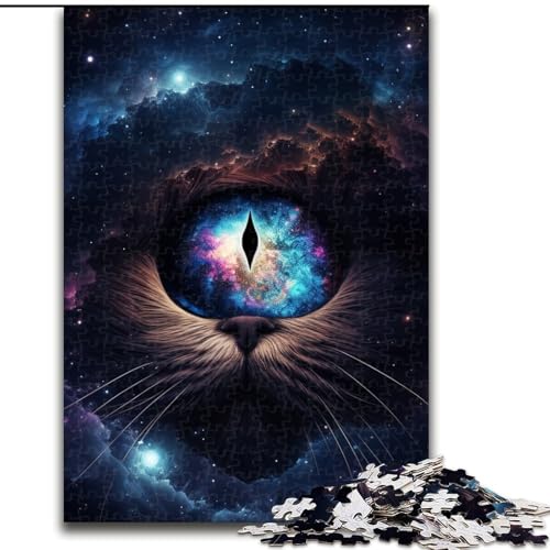 1000-teiliges Puzzle für Erwachsene, Galaxy Cats-Puzzle aus Pappe, Geburtstage, Weihnachten, Halloween, Thanksgiving, Ostern, 1000 Teile(26x38cm) von LiJianXXE
