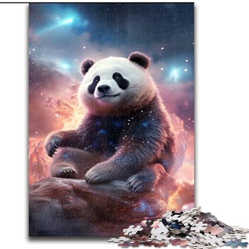 1000-teiliges Puzzle für Erwachsene, Galaxy Panda Jigsaw, aus Holz, kompliziertes Design für Teenager, DIY-Dekor und gehirnfördernder Spaß, 1000 Teile(50x75cm) von LiJianXXE