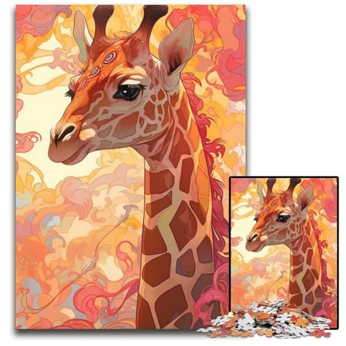 1000-teiliges Puzzle für Erwachsene, Giraffen-Puzzles für Erwachsene, Eltern, Partner, Freunde – ab 14 Jahren, 26x38cm/10,23x14,96 Zoll 1000-teiliges Puzzle für Erwachsene, Giraffen-Puzzles für Erwachsene, Eltern, Partner, Freunde – ab 14 Jahren, 26x38cm/10,23x14,96 Zoll von LiJianXXE