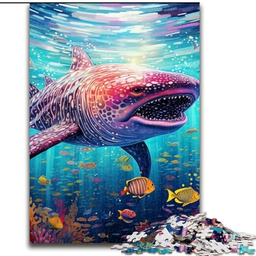 1000-teiliges Puzzle für Erwachsene, Hai, aus Holz, Kinder ab 14 Jahren, 50x75cm, Denkspiel für Teenager, Spieleabend mit der Familie 1000-teiliges Puzzle für Erwachsene, Hai, aus Holz, Kinder ab 14 Jahren, 50x75cm, Denkspiel für Teenager, Spieleabend mit der Familie von LiJianXXE