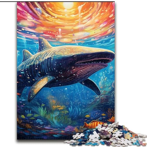 1000-teiliges Puzzle für Erwachsene, Hai, aus Holz, anspruchsvolles Denkspiel für Teenager, 50x75cm, für Feiertage, Geburtstage und Familienspieleabende 1000-teiliges Puzzle für Erwachsene, Hai, aus Holz, anspruchsvolles Denkspiel für Teenager, 50x75cm, für Feiertage, Geburtstage und Familienspieleabende von LiJianXXE
