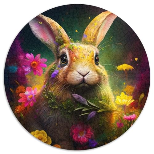 1000-teiliges Puzzle für Erwachsene, Kaninchen, 1000-teiliges rundes Puzzle für Erwachsene, Lernspielzeug für Jugendliche, Heimbüro-Dekor, 67,5 x 67,5 cm 1000-teiliges Puzzle für Erwachsene, Kaninchen, 1000-teiliges rundes Puzzle für Erwachsene, Lernspielzeug für Jugendliche, Heimbüro-Dekor, 67,5 x 67,5 cm von LiJianXXE