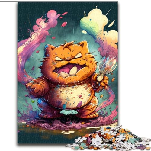 1000-teiliges Puzzle für Erwachsene, Katze aus Holz, lustige Aktivität für zu Hause, 50x75cm, Lernspielzeug für Teenager, Dekoration für das Homeoffice von LiJianXXE