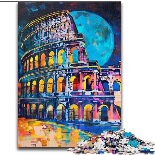 1000-teiliges Puzzle für Erwachsene, Kolosseum, Spielzeug, Lernspiele, Stressabbau, Eltern-Kind-Interaktion (Größe 26x38cm) von LiJianXXE