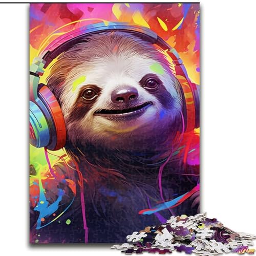 1000-teiliges Puzzle für Erwachsene, Kunst-Faultier aus Holz, für Teenager ab 14 Jahren, Heimdekoration, 50x75cm, pädagogisches und unterhaltsames Indoor-Spiel für die Heimdekoration 1000-teiliges Puzzle für Erwachsene, Kunst-Faultier aus Holz, für Teenager ab 14 Jahren, Heimdekoration, 50x75cm, pädagogisches und unterhaltsames Indoor-Spiel für die Heimdekoration von LiJianXXE