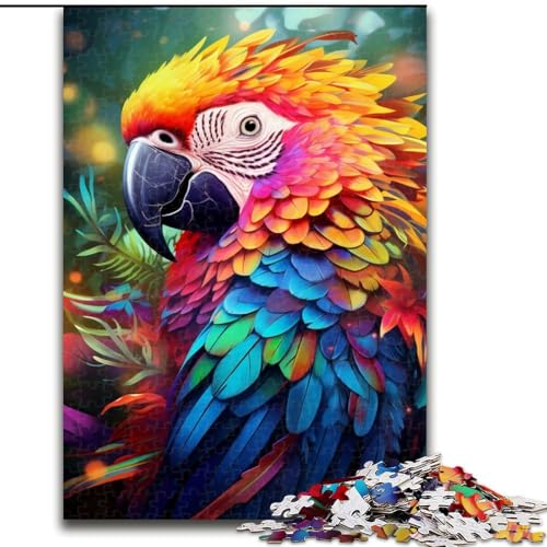 1000-teiliges Puzzle für Erwachsene, Kunstpapagei, aus Holz, lustiges Geschenk und Beschäftigung für zu Hause, 50x75cm, Denkspiel für Teenager 1000-teiliges Puzzle für Erwachsene, Kunstpapagei, aus Holz, lustiges Geschenk und Beschäftigung für zu Hause, 50x75cm, Denkspiel für Teenager von LiJianXXE