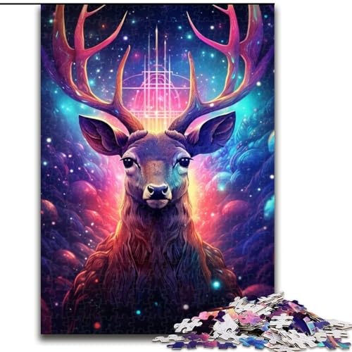1000-teiliges Puzzle für Erwachsene, Mirage Deer Puzzle aus Holz, anspruchsvolles Denkspiel für Teenager, unterhaltsames interaktives Spiel für die ganze Familie, 1000 Teile(50x75cm) von LiJianXXE