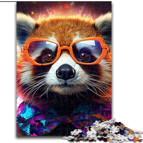1000-teiliges Puzzle für Erwachsene, Neonbrille, Panda, aus Holz, Kinder ab 14 Jahren, 50x75cm, anspruchsvolles Denkspiel – entspannendes Spielzeug für Teenager 1000-teiliges Puzzle für Erwachsene, Neonbrille, Panda, aus Holz, Kinder ab 14 Jahren, 50x75cm, anspruchsvolles Denkspiel – entspannendes Spielzeug für Teenager von LiJianXXE