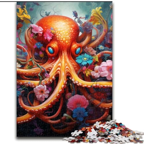 1000-teiliges Puzzle für Erwachsene, Oktopus aus Holz, hochschwieriges Denkspiel für Teenager, 50x75cm, Geburtstagsfeier für Männer und Frauen 1000-teiliges Puzzle für Erwachsene, Oktopus aus Holz, hochschwieriges Denkspiel für Teenager, 50x75cm, Geburtstagsfeier für Männer und Frauen von LiJianXXE