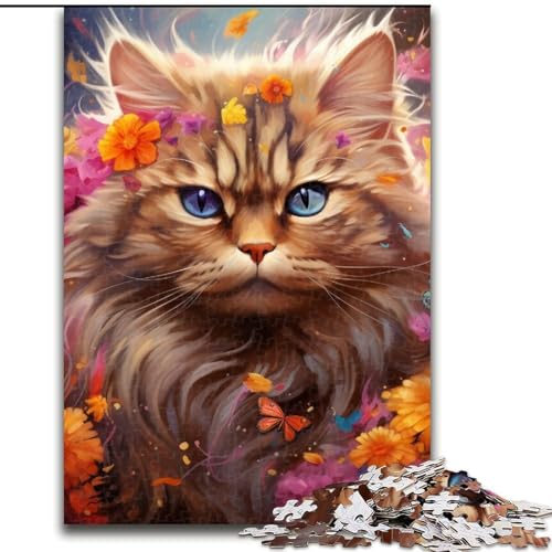 1000-teiliges Puzzle für Erwachsene, Perserkatze, aus Holz, Kinder ab 14 Jahren, 50x75cm, anspruchsvolles Denkspiel – entspannendes Spielzeug für Teenager 1000-teiliges Puzzle für Erwachsene, Perserkatze, aus Holz, Kinder ab 14 Jahren, 50x75cm, anspruchsvolles Denkspiel – entspannendes Spielzeug für Teenager von LiJianXXE