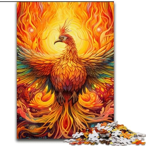 1000-teiliges Puzzle für Erwachsene, Phönix, aus Holz, lustige Aktivität für zu Hause, 50x75cm, Lernspielzeug für Teenager, Dekoration für das Homeoffice von LiJianXXE