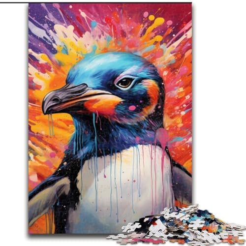1000-teiliges Puzzle für Erwachsene, Pinguin aus Holz, Kinder ab 14 Jahren, 50x75cm, Denkspiel für Teenager, Spieleabend mit der Familie von LiJianXXE