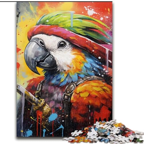 1000-teiliges Puzzle für Erwachsene, Piratenpapagei, aus Holz, Kinder ab 14 Jahren, 50x75cm, Denkspiel für Teenager, Spieleabend mit der Familie 1000-teiliges Puzzle für Erwachsene, Piratenpapagei, aus Holz, Kinder ab 14 Jahren, 50x75cm, Denkspiel für Teenager, Spieleabend mit der Familie von LiJianXXE