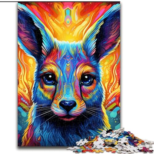 1000-teiliges Puzzle für Erwachsene, Psychedelic Art Rabbit Puzzle, aus Pappe, entwickelt Hand-Auge-Koordinationsfähigkeiten, 1000 Stück(26x38cm) von LiJianXXE