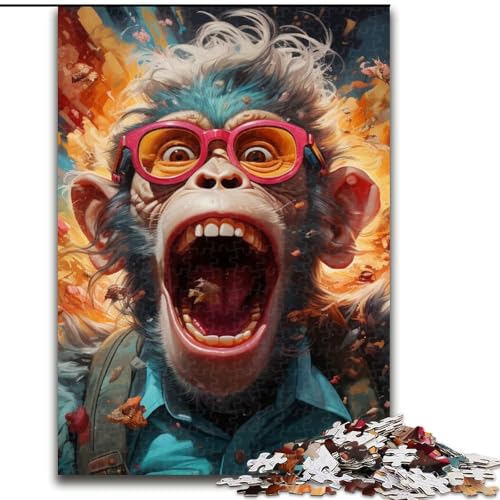 1000-teiliges Puzzle für Erwachsene, Psychedelischer AFFE, aus Holz, für Teenager ab 14 Jahren, Heimdekoration, 50x75cm, pädagogisches und unterhaltsames Indoor-Spiel für die Heimdekoration 1000-teiliges Puzzle für Erwachsene, Psychedelischer AFFE, aus Holz, für Teenager ab 14 Jahren, Heimdekoration, 50x75cm, pädagogisches und unterhaltsames Indoor-Spiel für die Heimdekoration von LiJianXXE