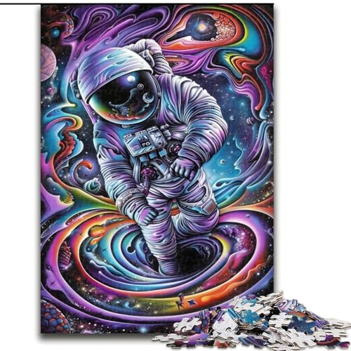1000-teiliges Puzzle für Erwachsene, Psychedelischer Astronaut, Spielzeug, Lernspiele, Stressabbau, Eltern-Kind-Interaktion (Größe 26x38cm) von LiJianXXE