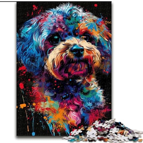 1000-teiliges Puzzle für Erwachsene, Pudel, aus Holz, lustige Aktivität für zu Hause, 50x75cm, Lernspielzeug für Teenager, Dekoration für das Homeoffice von LiJianXXE