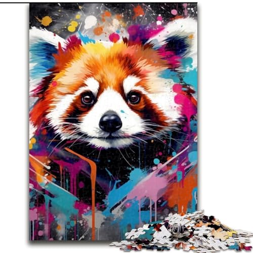 1000-teiliges Puzzle für Erwachsene, Roter Panda, Kunst-Graffiti, aus Holz, Kinder ab 14 Jahren, 50x75cm, anspruchsvolles Denkspiel – entspannendes Spielzeug für Teenager 1000-teiliges Puzzle für Erwachsene, Roter Panda, Kunst-Graffiti, aus Holz, Kinder ab 14 Jahren, 50x75cm, anspruchsvolles Denkspiel – entspannendes Spielzeug für Teenager von LiJianXXE