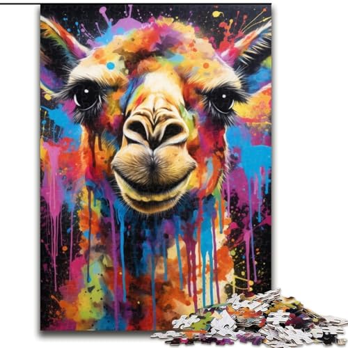 1000-teiliges Puzzle für Erwachsene, Schmetterlings-Graffiti-Malerei, aus Holz, für Teenager ab 14 Jahren, Heimdekoration, 50x75cm, pädagogisches und unterhaltsames Indoor-Spiel für die Heimdekoration von LiJianXXE