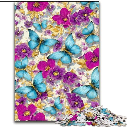 1000-teiliges Puzzle für Erwachsene, Schmetterlingskunst, Spielzeug, Lernspiele, Stressabbau, Eltern-Kind-Interaktion (Größe 26x38cm) von LiJianXXE