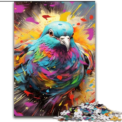 1000-teiliges Puzzle für Erwachsene, Taube, aus Holz, lustiges Geschenk und Beschäftigung für zu Hause, 50x75cm, Denkspiel für Teenager 1000-teiliges Puzzle für Erwachsene, Taube, aus Holz, lustiges Geschenk und Beschäftigung für zu Hause, 50x75cm, Denkspiel für Teenager von LiJianXXE