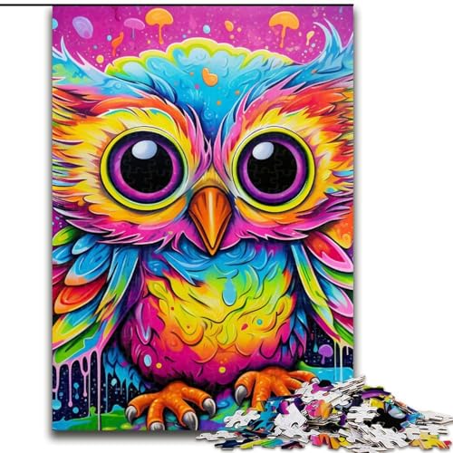 1000-teiliges Puzzle für Erwachsene, Tier-Eulen-Puzzle aus Holz, anspruchsvolles Denkspiel für Teenager, unterhaltsames interaktives Spiel für die ganze Familie, 1000 Teile(50x75cm) von LiJianXXE