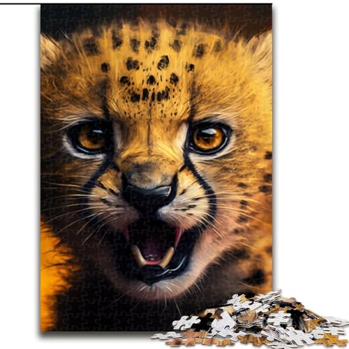 1000-teiliges Puzzle für Erwachsene, Tier-Leopard, aus Holz, Kinder ab 14 Jahren, 50x75cm, Denkspiel für Teenager, Spieleabend mit der Familie von LiJianXXE