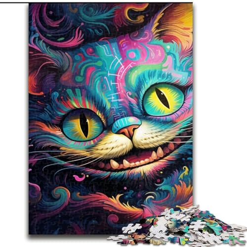 1000-teiliges Puzzle für Erwachsene, Tier- und Katzen-Puzzle aus Holz, pädagogische Aktivität zur Verbesserung der kognitiven Fähigkeiten, 1000 Stück(50x75cm) von LiJianXXE